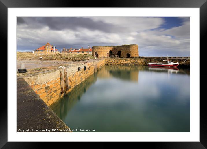 Beadnell Harbour Framed Mounted Print by Andrew Ray