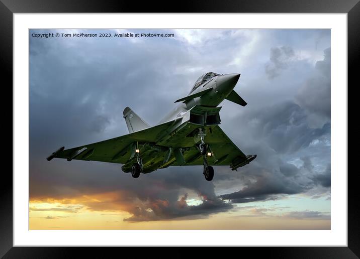 RAF Lossiemouth's Typhoon FGR.Mk 4 Unleashed Framed Mounted Print by Tom McPherson