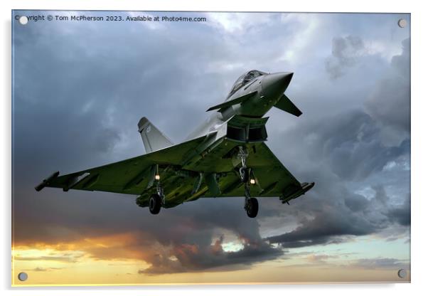 RAF Lossiemouth's Typhoon FGR.Mk 4 Unleashed Acrylic by Tom McPherson