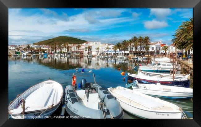 Fornells Fishing Village Menorca Spain. Framed Print by Craig Yates