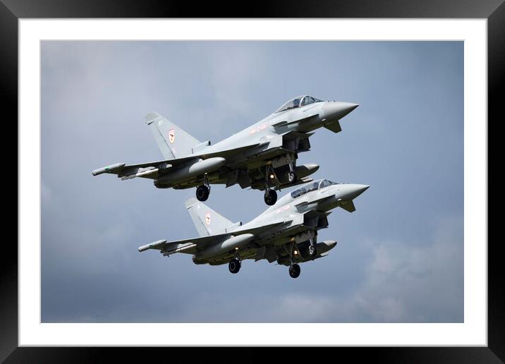 Eurofighter Typhoons Framed Mounted Print by J Biggadike