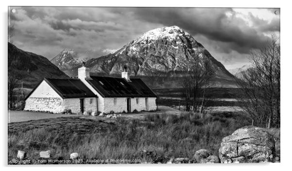 Blackrock Cottage, Glencoe Acrylic by Tom McPherson