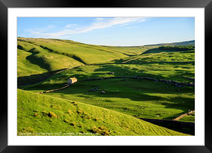 Yorkshire Fields Framed Mounted Print by Darrell Evans