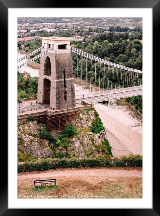 Clifton Suspension Bridge, Avon At Dusk Framed Mounted Print by Peter Greenway