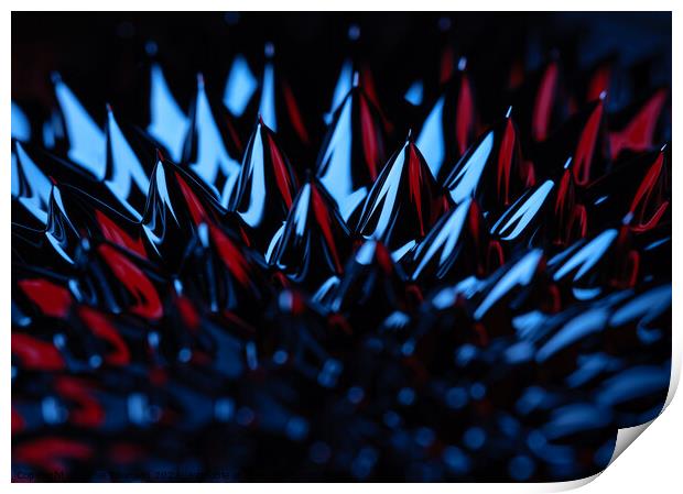 Ferrofluid Spikes Print by Dave Bowman