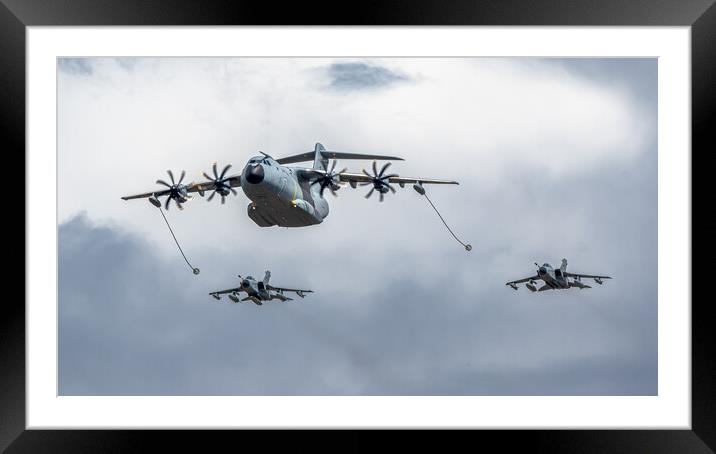 A400M refueling Tornados Framed Mounted Print by J Biggadike