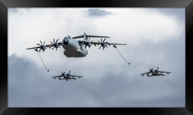 A400M refueling Tornados Framed Print by J Biggadike