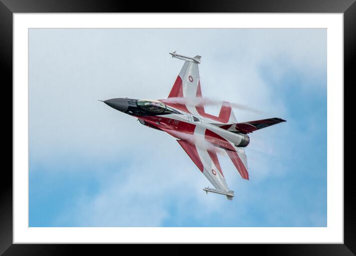 General Dynamics F-16AM Fighting Falcon	 Framed Mounted Print by J Biggadike