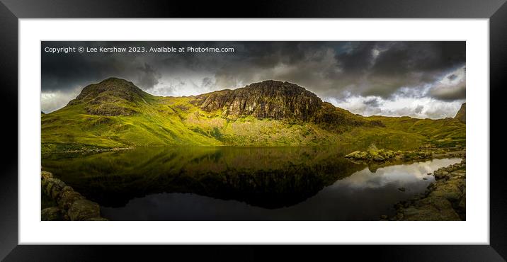 Unveiling Stickle Tarn's Landscape Spectacle Framed Mounted Print by Lee Kershaw