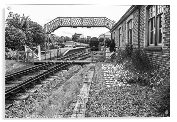 Echoes of Nostalgia: Sheringham Railway Terminus Acrylic by Holly Burgess
