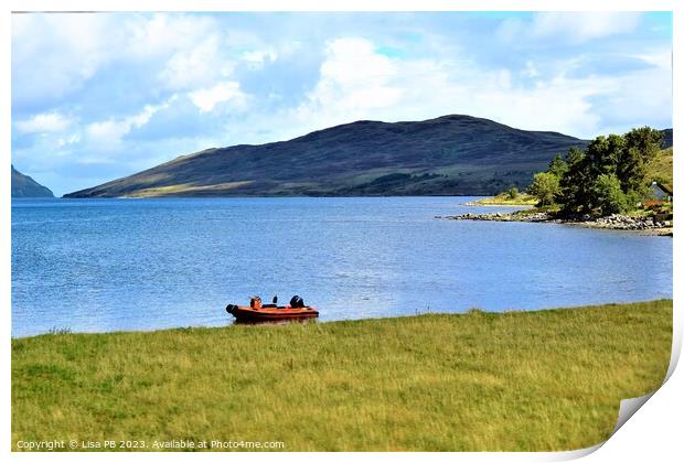 Lake Dinghy Print by Lisa PB