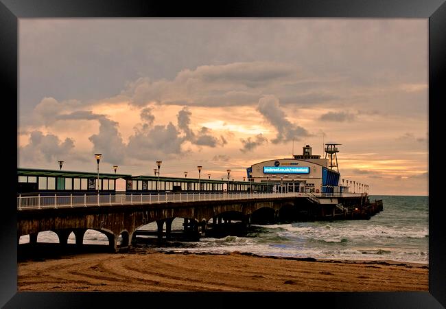 Bournemouth's Iconic Pier: A Seaside Snapshot Framed Print by Andy Evans Photos