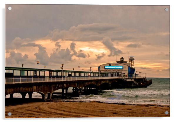 Bournemouth's Iconic Pier: A Seaside Snapshot Acrylic by Andy Evans Photos
