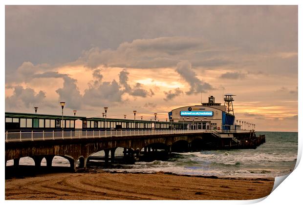 Bournemouth's Iconic Pier: A Seaside Snapshot Print by Andy Evans Photos