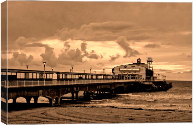Bournemouth's Timeless Pier: A Captivating View Canvas Print by Andy Evans Photos