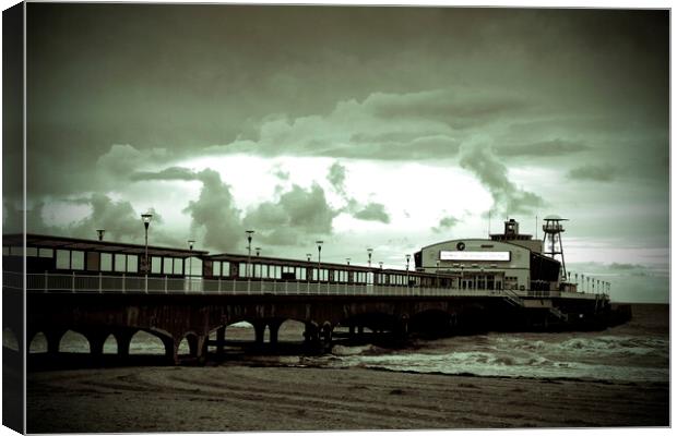 Bournemouth's Iconic Pier: A Coastal Snapshot Canvas Print by Andy Evans Photos