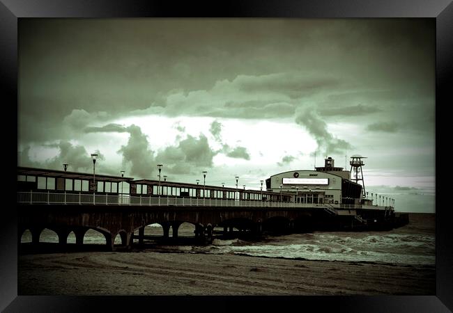 Bournemouth's Iconic Pier: A Coastal Snapshot Framed Print by Andy Evans Photos