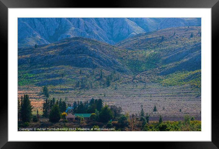 A whisper of smoke over the Langkloof. Framed Mounted Print by Adrian Turnbull-Kemp