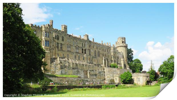 Historic Warwick Castle Print by Stephen Thomas Photography 