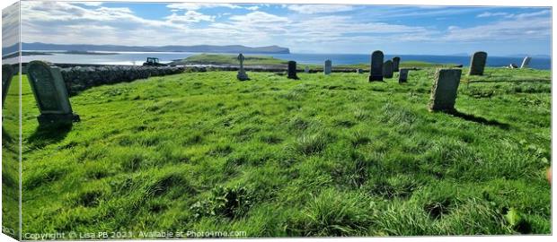 Clifftop Cemetery Canvas Print by Lisa PB