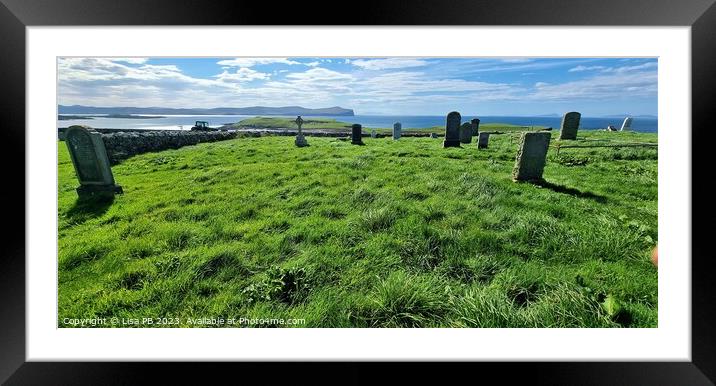 Clifftop Cemetery Framed Mounted Print by Lisa PB
