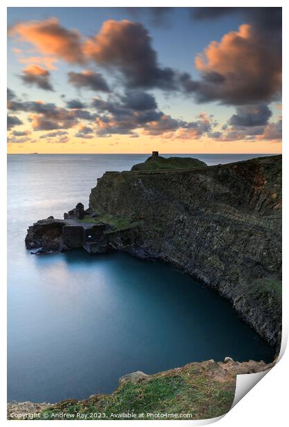 Sunset at Abereiddy Print by Andrew Ray