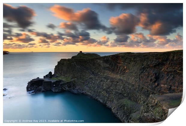 Abereiddy sunset  Print by Andrew Ray