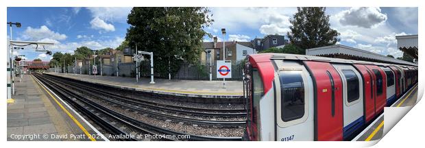 London Tube Station And Train Panorama  Print by David Pyatt