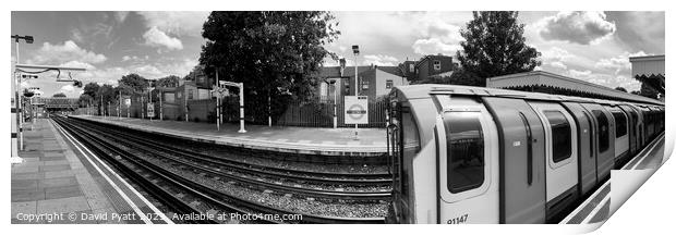 London Tube Station And Train Pano Print by David Pyatt