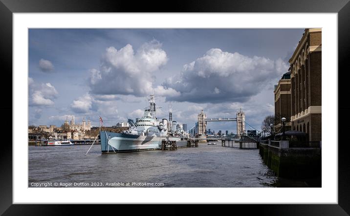 Iconic London, three must see attractions Framed Mounted Print by Roger Dutton