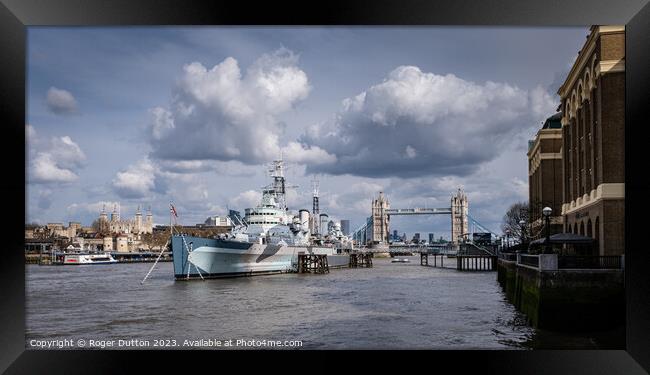 Iconic London, three must see attractions Framed Print by Roger Dutton