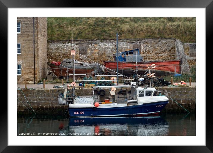 Ancient Meets Modern at Burghead Harbour Framed Mounted Print by Tom McPherson