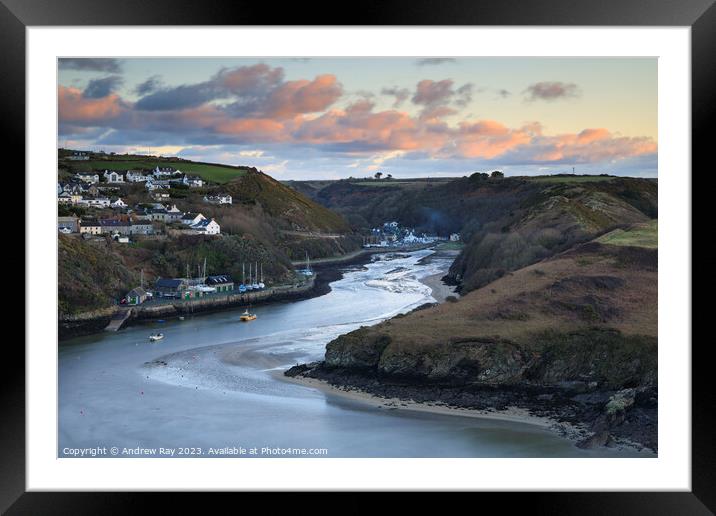 Solva at sunrise Framed Mounted Print by Andrew Ray