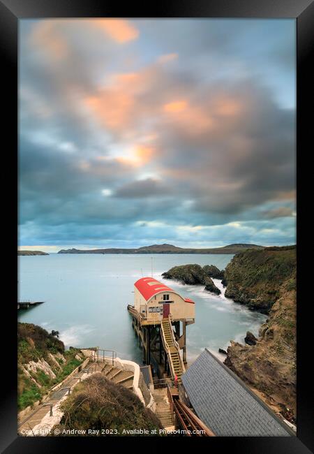 Evening at St David's RNLI Station  Framed Print by Andrew Ray