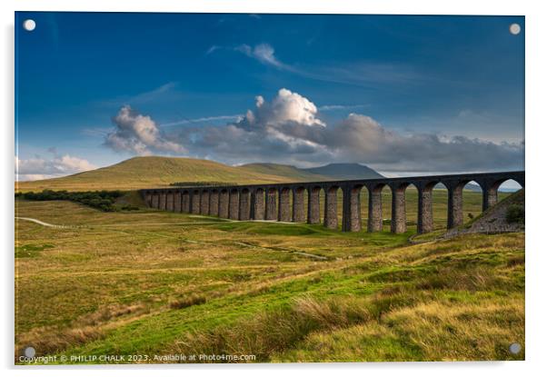 The awesome Ribblehead viaduct 914  Acrylic by PHILIP CHALK