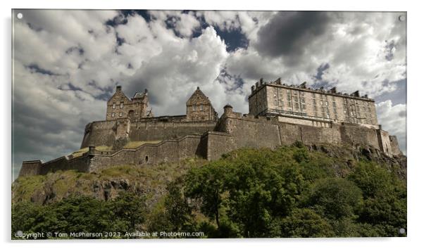 Scotland's Historic Crown: Edinburgh Castle Acrylic by Tom McPherson