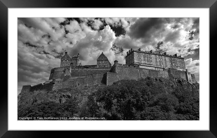 Historic Edinburgh Castle's Timeless Presence Framed Mounted Print by Tom McPherson