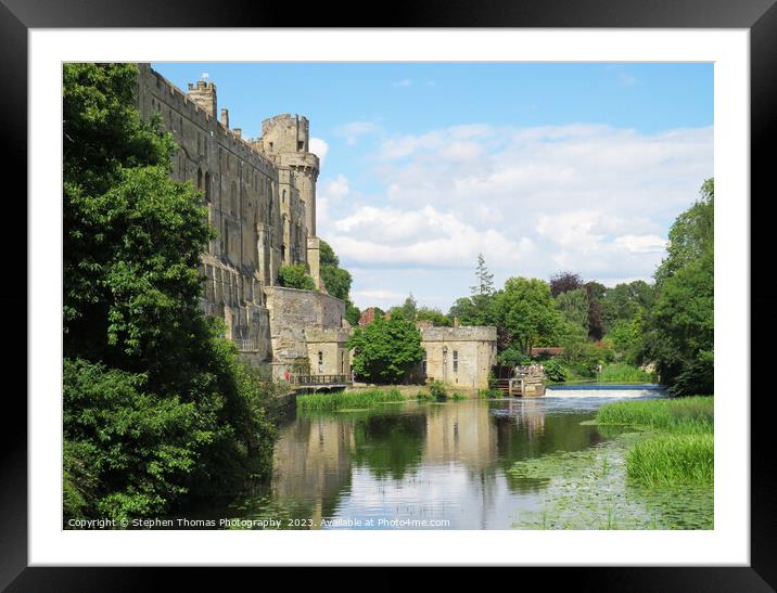 Warwick Castle Enchanted Waterfront Fortress Framed Mounted Print by Stephen Thomas Photography 