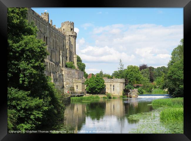 Warwick Castle Enchanted Waterfront Fortress Framed Print by Stephen Thomas Photography 