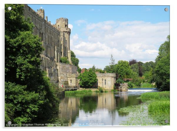 Warwick Castle Enchanted Waterfront Fortress Acrylic by Stephen Thomas Photography 
