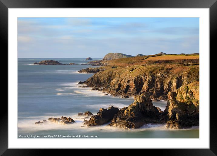 Coast at St Non's Framed Mounted Print by Andrew Ray