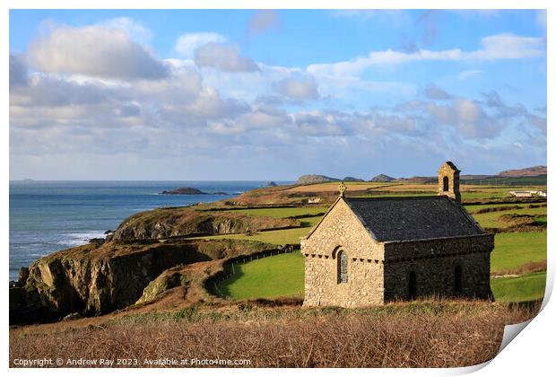 St Non's Chapel Print by Andrew Ray