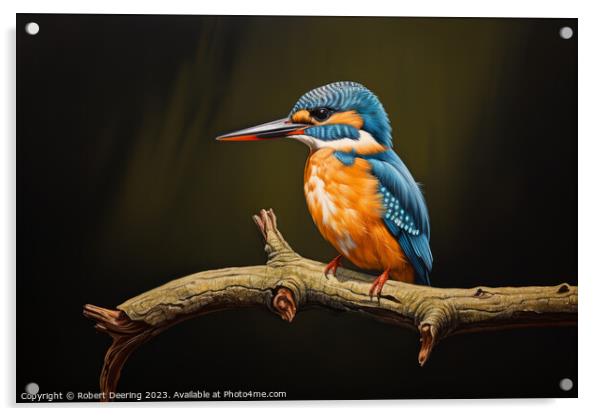 Exquisite Kingfisher Display Acrylic by Robert Deering