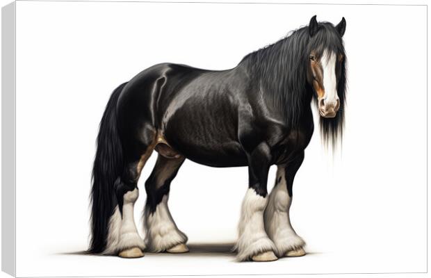 Powerful Shire Horse Grace Canvas Print by Robert Deering