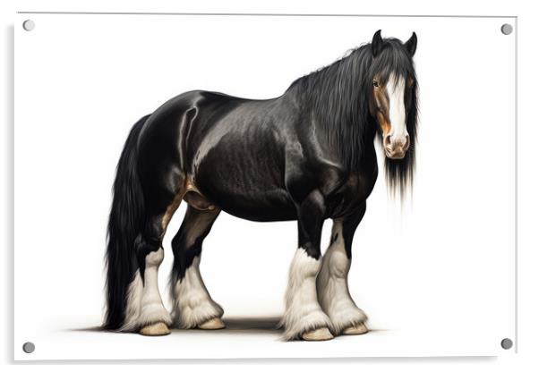 Powerful Shire Horse Grace Acrylic by Robert Deering