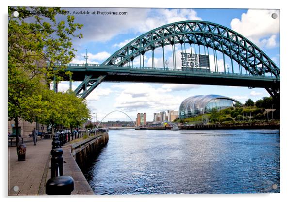 The Tyne Bridges Acrylic by Jim Jones