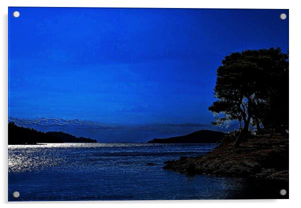 Greek Islands, dark edit Acrylic by Paul Boizot