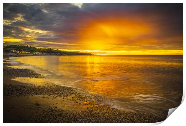  Sunrise over Stonehaven Bay in Scotland Print by DAVID FRANCIS