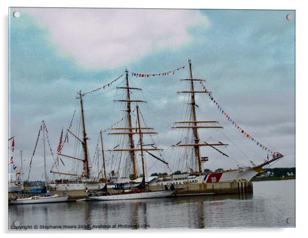 Tall Ships Acrylic by Stephanie Moore