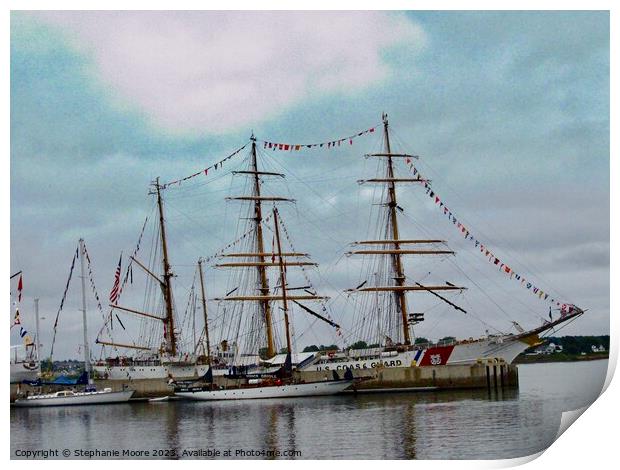 Tall Ships Print by Stephanie Moore